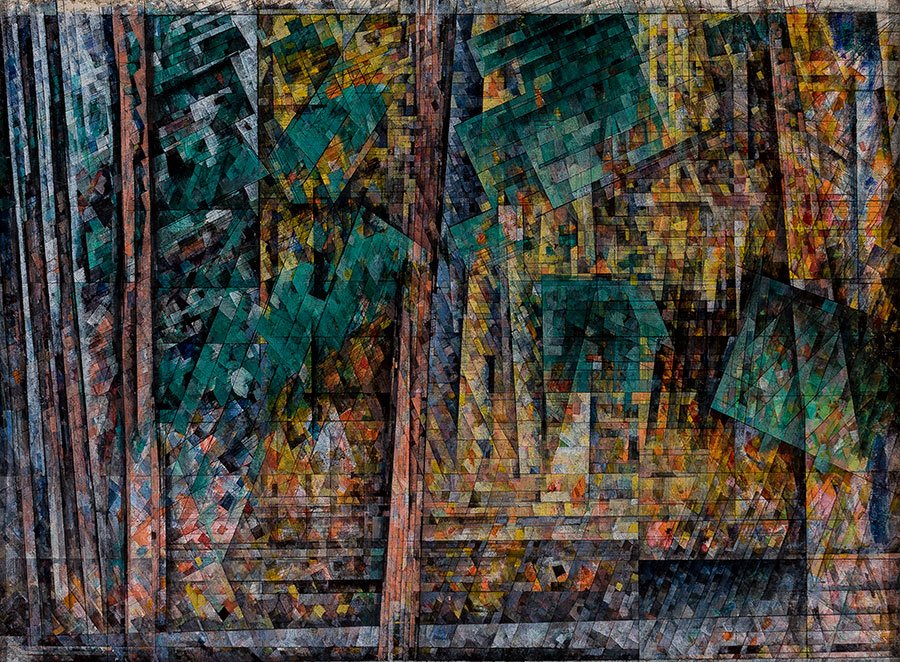 Godfrey Miller Trees in quarry 195256 Geelong Gallery
