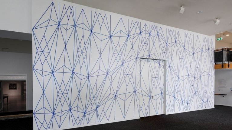 Kerrie Poliness—Blue Wall Drawing #2
